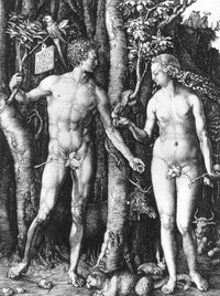 Адам и Ева (гравюра по металлу)